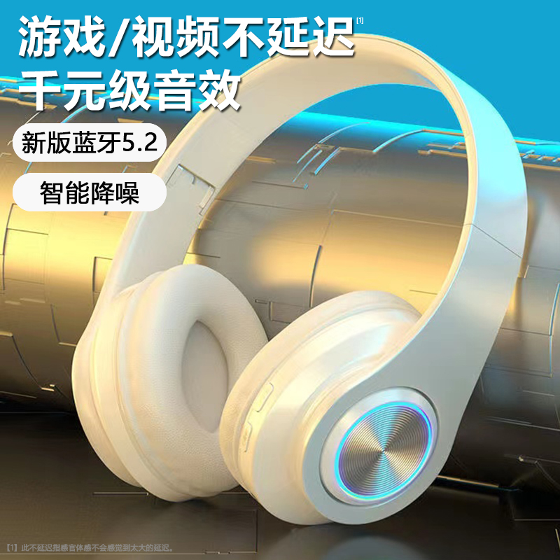 Beliebte helle Bluetooth-Kopfhörer, kabellose Kopfhörer, faltbar, Sport, ultra lange Akkulaufzeit, Noise-Cancelling-Kopfhörer, universell