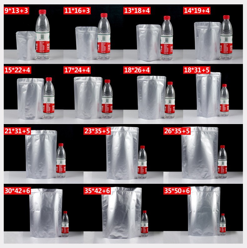 Çay alüminyum folyo torba kalınlaşmış alüminyum folyo kilitli torba kendi kendine ayakta duran fermuarlı gıda ambalaj çantası wolfberry mühürlü çanta nokta toptan - 4