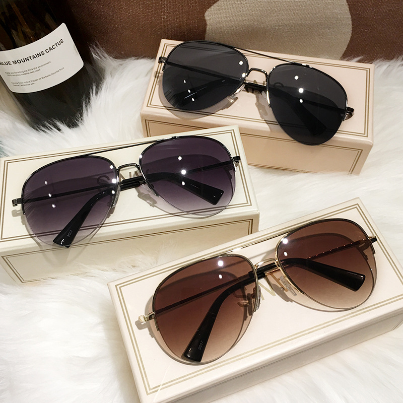 Aviator Super Cool Frog Mirror Brown Sunglasses for Men Driving Women Couple Sunglasses Black Super Retro Stylish Big Face