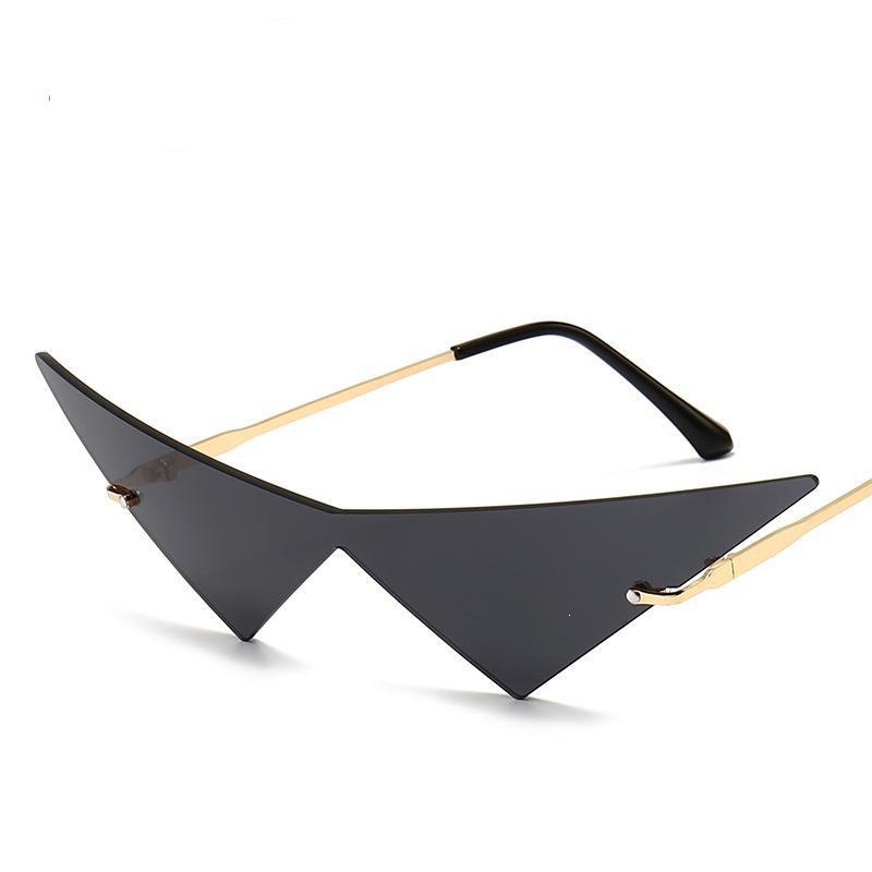 Neue große dreieckige Sonnenbrille mit Persönlichkeit, modische Laufsteg-Sonnenbrille für Damen und Herren aus Europa und Amerika, Street-Style-Hip-Hop-Sonnenbrille