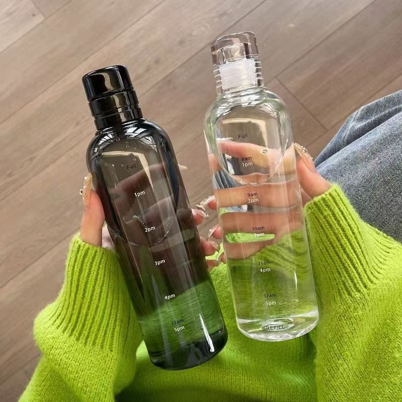 Minimalist 500ml Plastik Su Şişesi water bottle Plastik Bardak Ölçekli Su Bardağı Spor Su Şişesi 6 Renk Seçeneği - 1