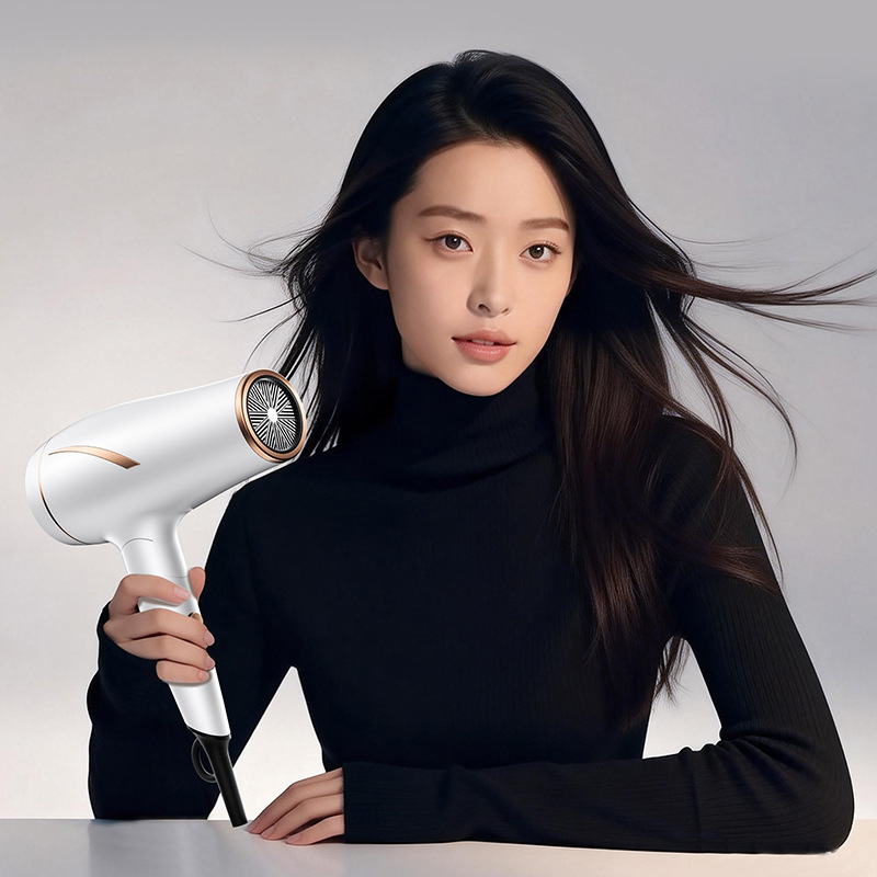 Yeni model katlanabilir hair dryer, güçlü hava akışlı kuaförlük tipi mavi ışıklı yüksek güçlü saç kurutma makinesi, ev tipi saç kurutma, sıcak-soğuk hava
