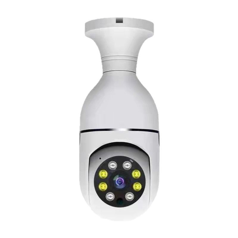 灯泡监控家用2.4GWiFi室内全景夜视手机远程摄像头无线报警智能