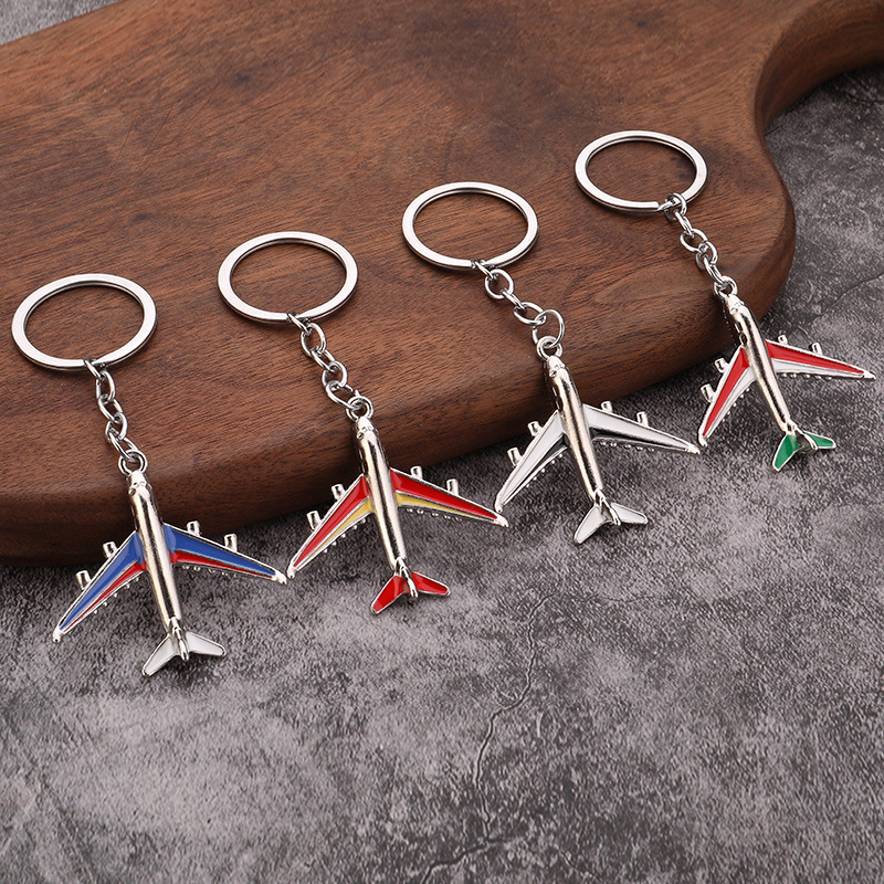 Civil Airliner Keychain, Fighter Jet Model Souvenir
