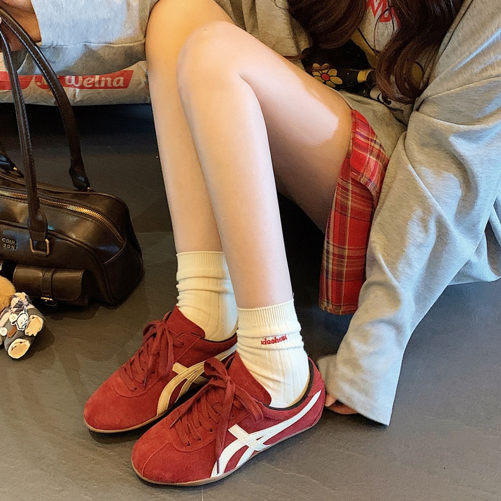 Women's Soft Leather Thick-Sole Forrest Gump Casual Sneakers