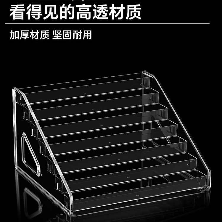 Nail art storage box multi-layer transparent nail polish display shelf home daily use lipstick cosmetic nail polish glue storage rack - 3