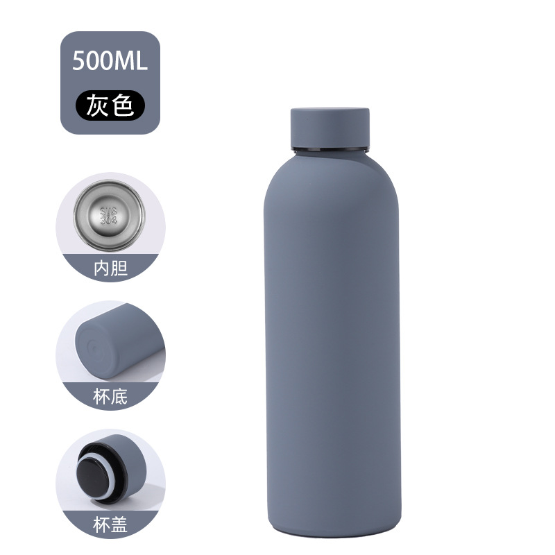Kleine Flasche mit doppelter Wand, gerade Form, Vakuum-Edelstahl 304 Thermobecher, tragbar für den Außenbereich, tragbare Sporttrinkflasche - 11