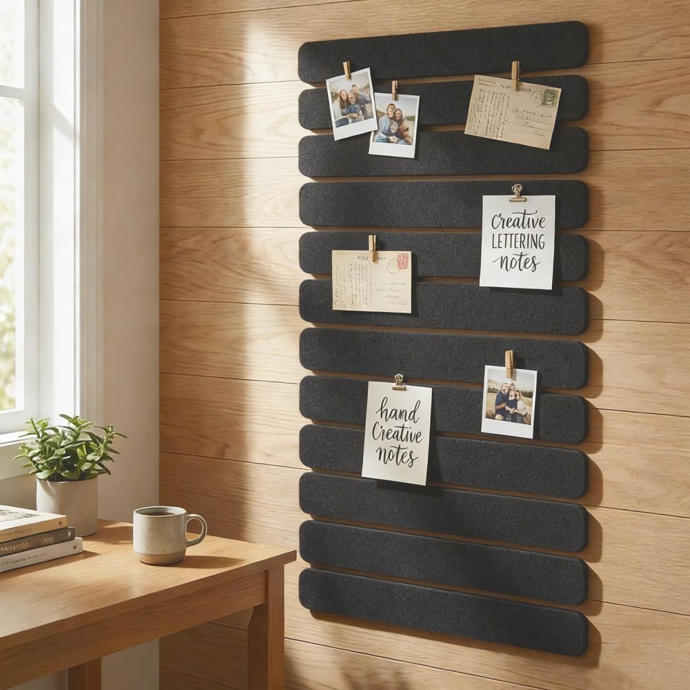 12-teiliges Filzpinnwand-Set mit Wand-Klebenotizen