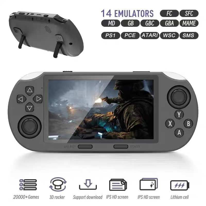 Cross-border New SF3000 Classic Retro Handheld Console, HD 4.5-inch Large Screen, GBA, Dual Joystick Arcade Handheld Game Console