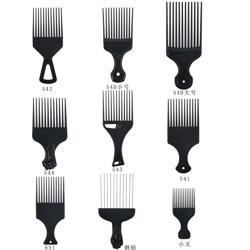 632 factory direct supply oil head comb professional styling collection hair fork comb large back head aircraft header placement comb export model