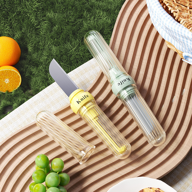 Obstmesser, Doppelkopf 2-in-1 Schälmesser, tragbar - 1