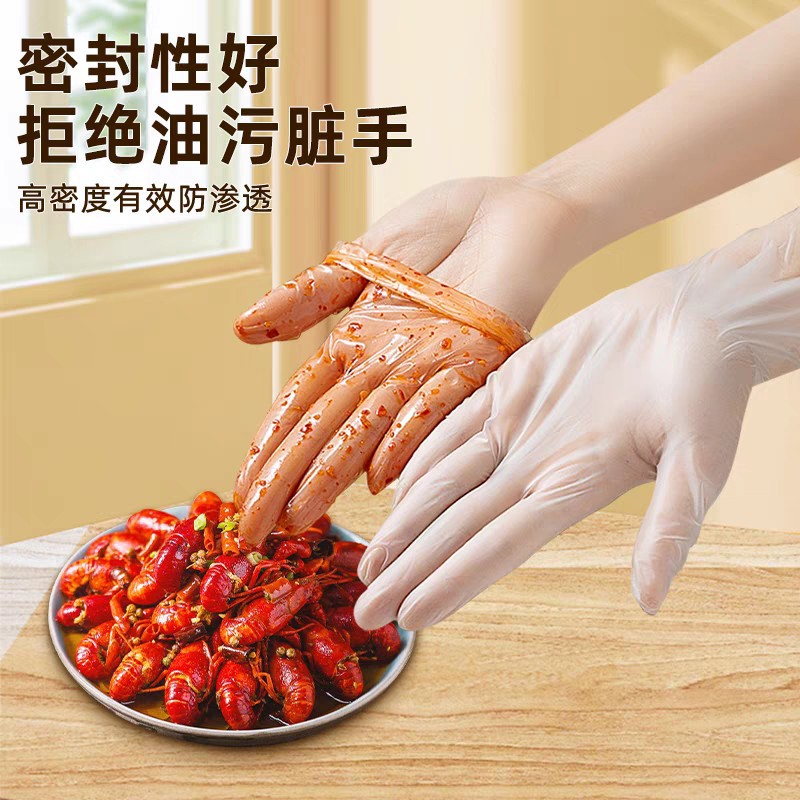 Einweg-PVC-Handschuhe Haushalt Küche Schutzhandschuhe Schönheitssalon Einweg-PVC-Handschuhe Massagehandschuhe