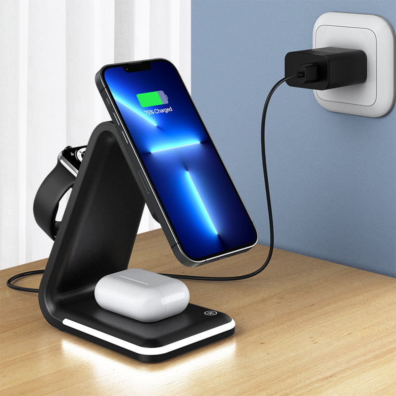 3-in-1 Magnetic Wireless Charger for Apple 13, Phone, Earphones and Watch