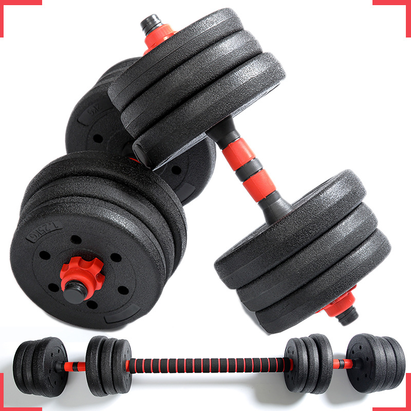 Kauçuk kaplı çevre dostu dambıl halter erkek ev fitness ekipmanları çıkarılabilir kol kas eğitimi 10-40KG kg seti