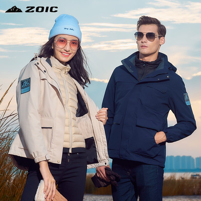 Abnehmbares dreiteiliges 2-in-1-Set aus Jacke mit Innenfutter aus Silberfuchs-Plüsch und Daunen, Softshell-Jacke für Herren und Damen, wasserdicht und warm, Arbeitskleidung