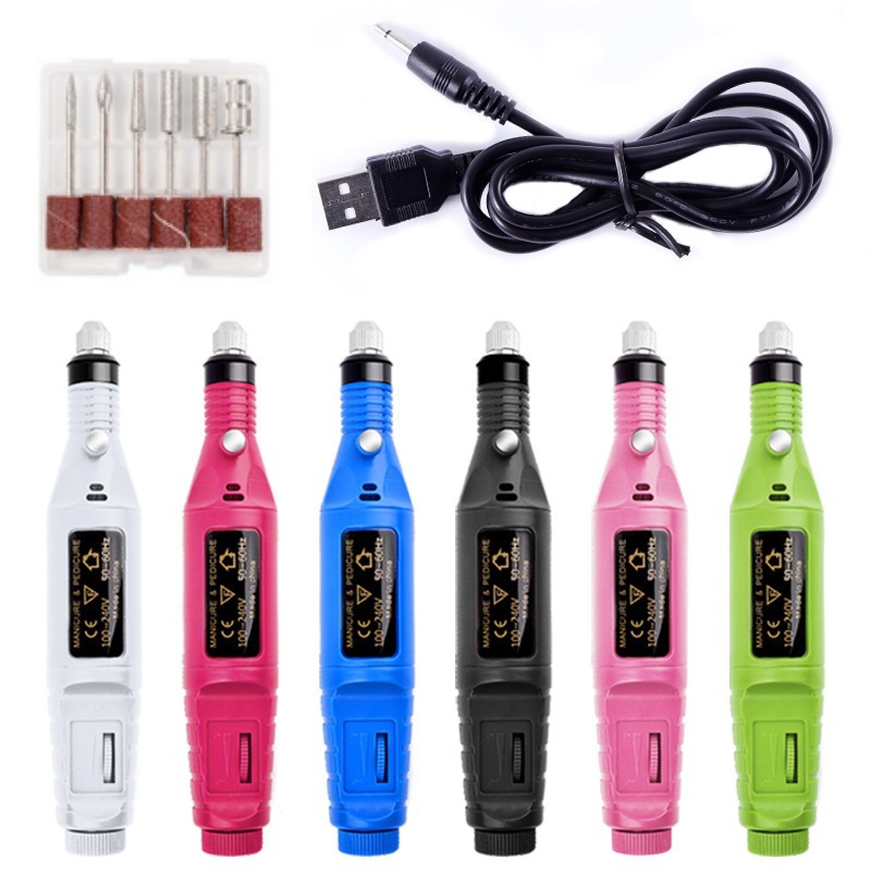 Taşınabilir Mini Elektrikli Tırnak Işleme Makinesi Kalem Tipi Zımpara Makinesi Tırnak Güzellik Cilalama Tırnak Aşındırma Aracı AliExpress Özel Ürün