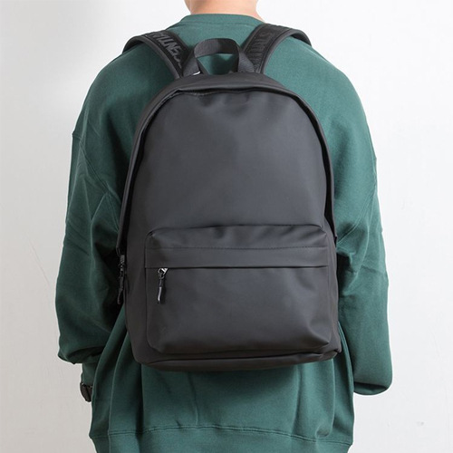 Leather material, waterproof backpack, premium niche design backpack, unisex college-style school bag, water-resistant. - 1