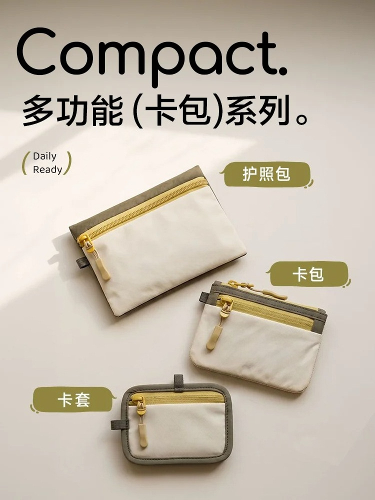 Mehrzweck-Dokumententasche Reisepass-Tasche Kartentasche Kartenhalter Chipkartentasche Mehrfach-Kartenfächer tragbar Schultertasche Reisetasche