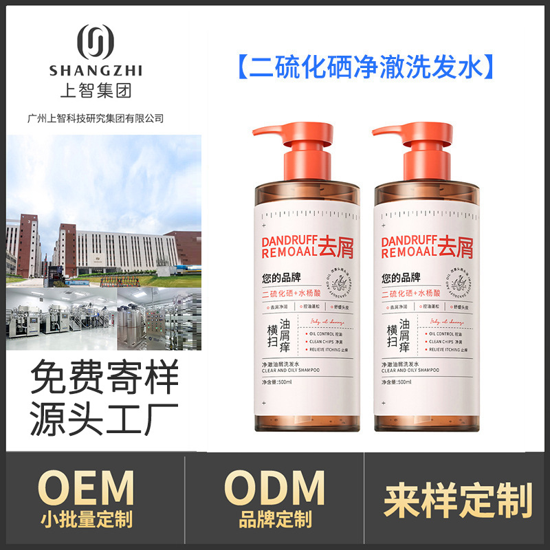 oem定制二硫化硒净澈洗发水头清洁皮屑多头发 洗净爱出油  洗发水 - 1