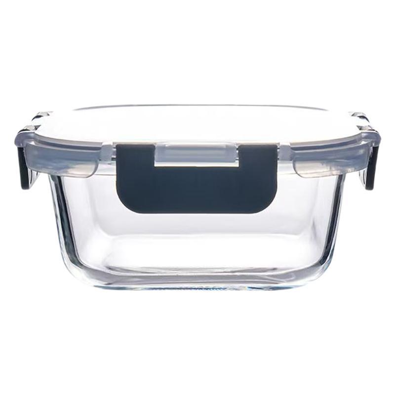 Cross-border heat-resistant transparent food storage container, food-grade lunch box, rectangular high borosilicate glass lunch box, Amazon. - 6