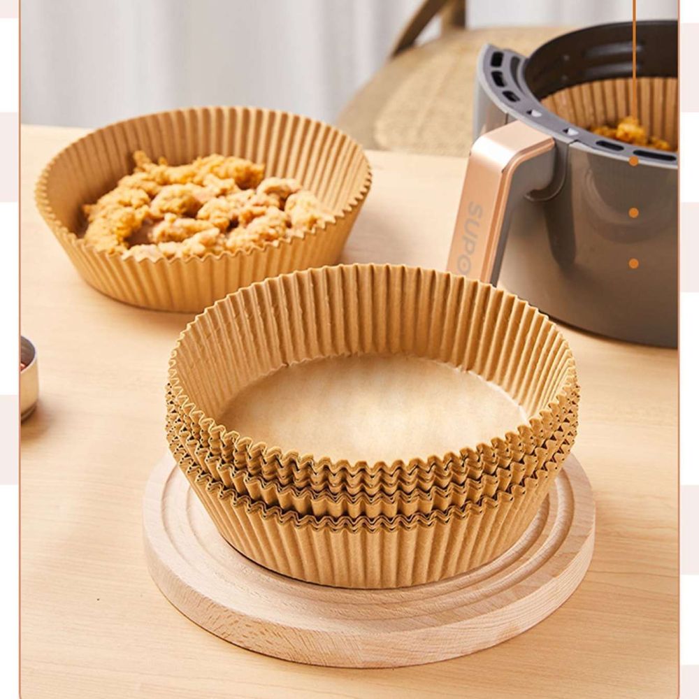 Silikon-Backpapier für den Hausgebrauch, runde Papierplatte, Luftfritteuse-Spezialzubehör, antihaftbeschichtetes Silikon-Backpapier, Grillzubehör, Großhandel - 3