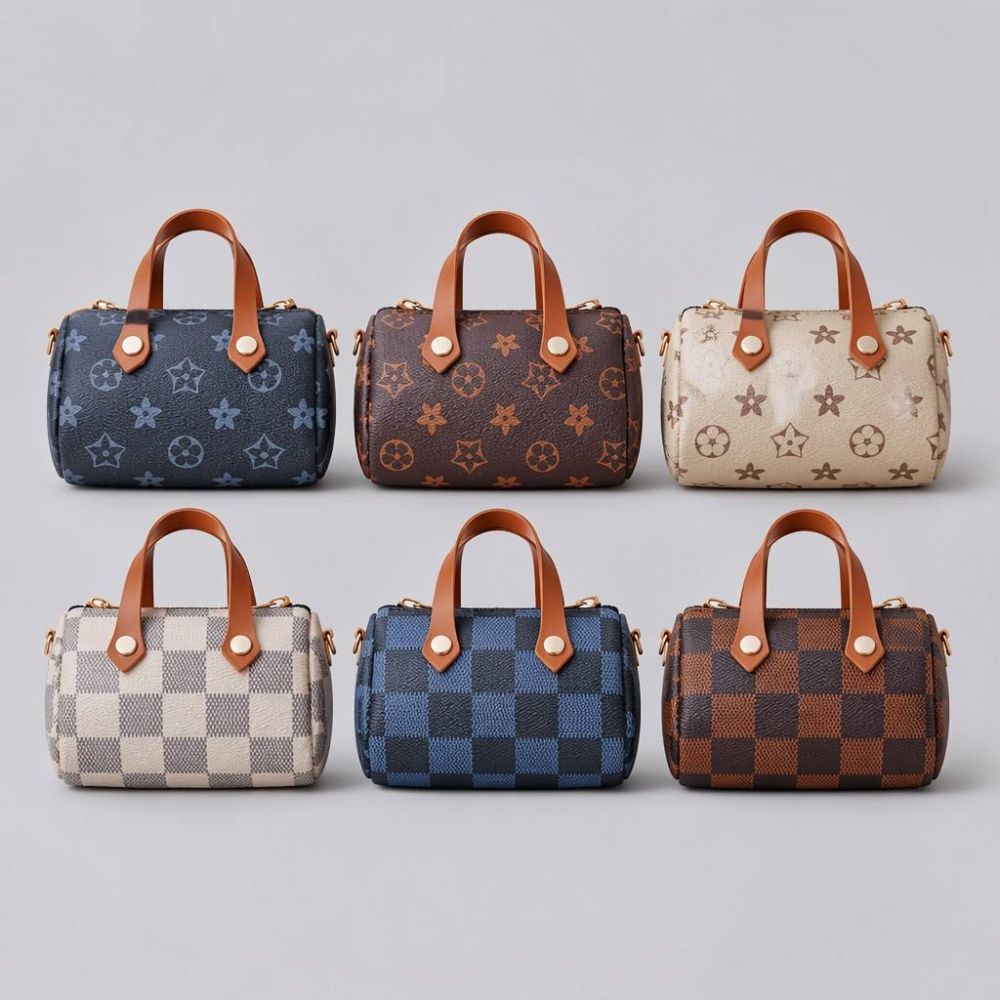 Printed PVC Coin Purse, Mini Pillow Bag with Single Shoulder Strap