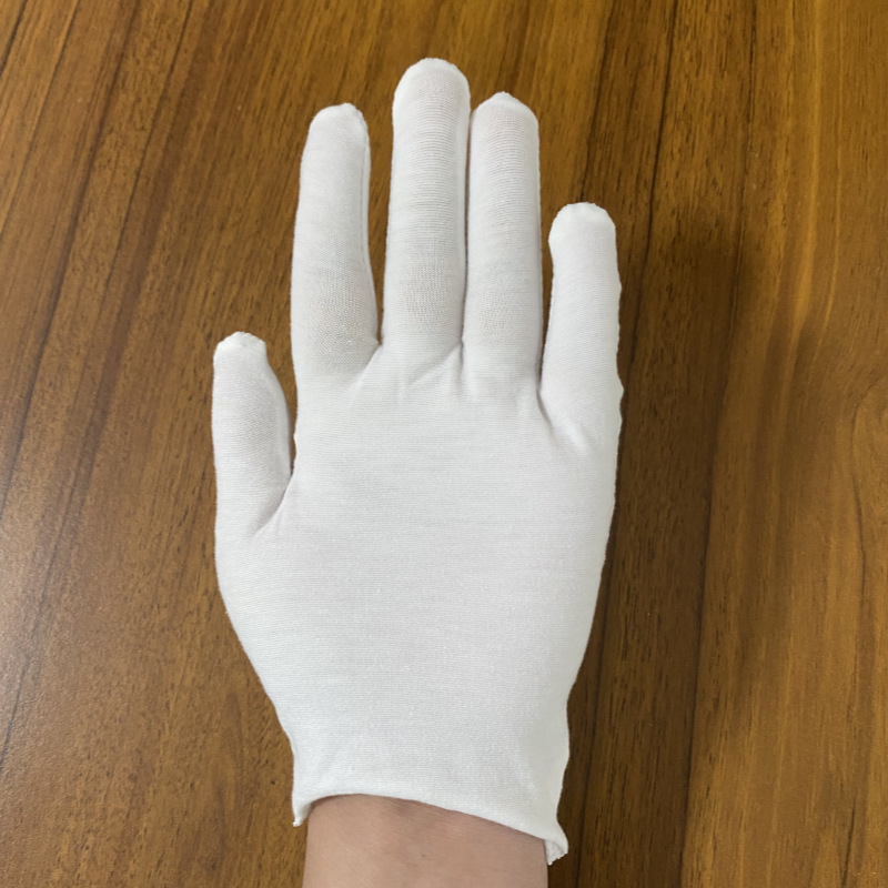 Disposable Thin Cotton Non-Slip White Work Gloves