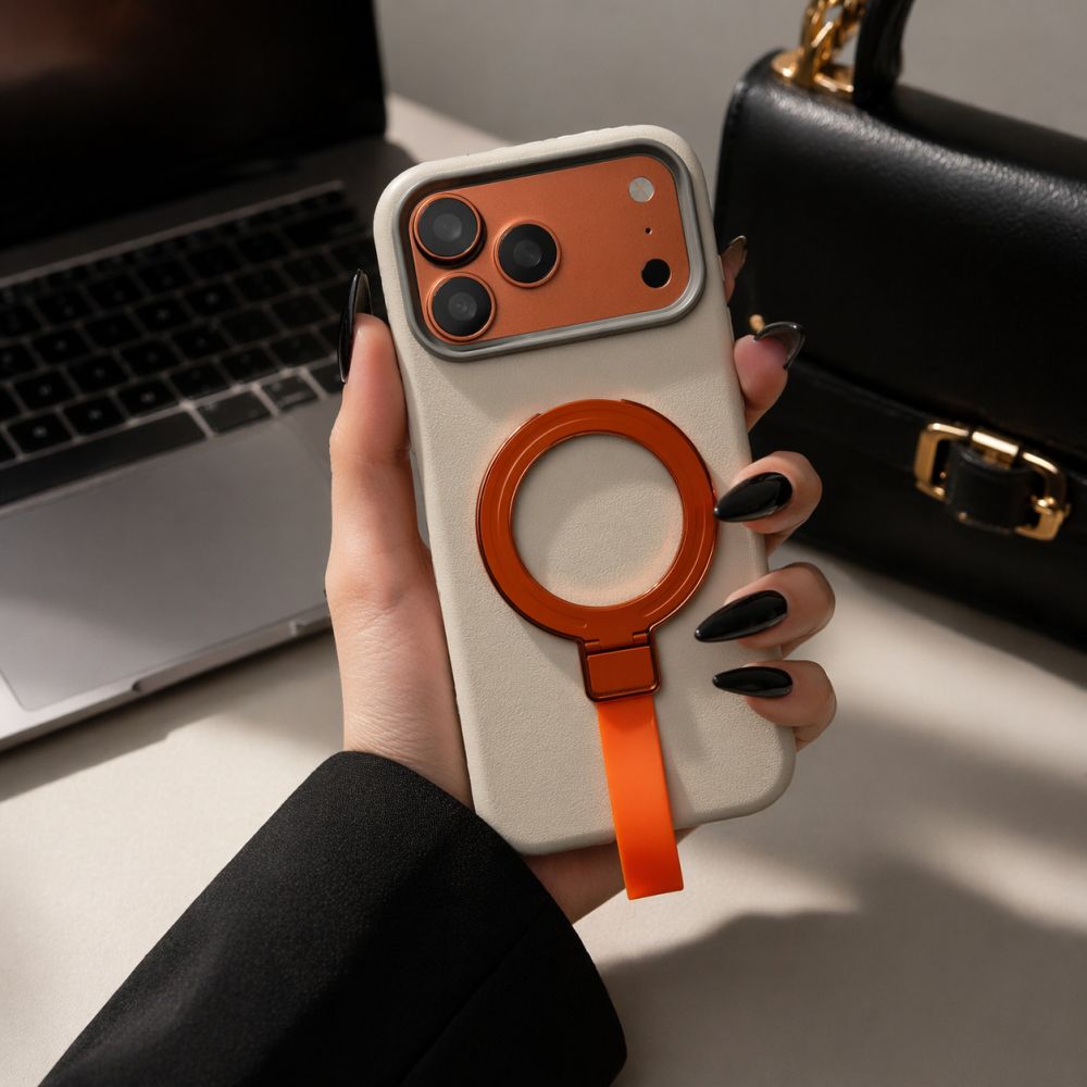 Huawei P90 magnetic phone case, leather texture, lanyard with stand