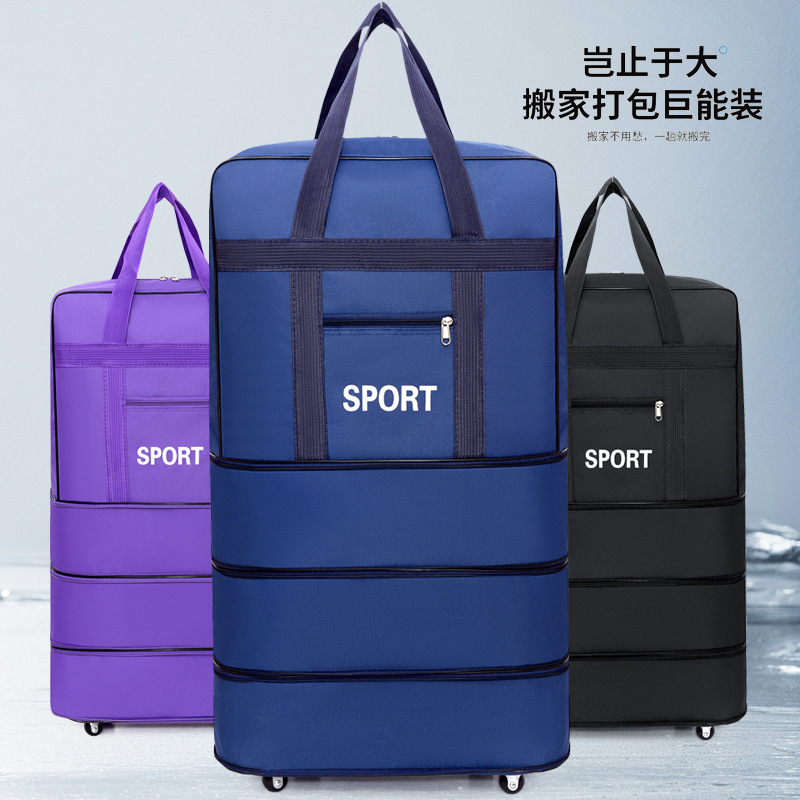 Foldable travel luggage with wheels, 158L capacity - 1