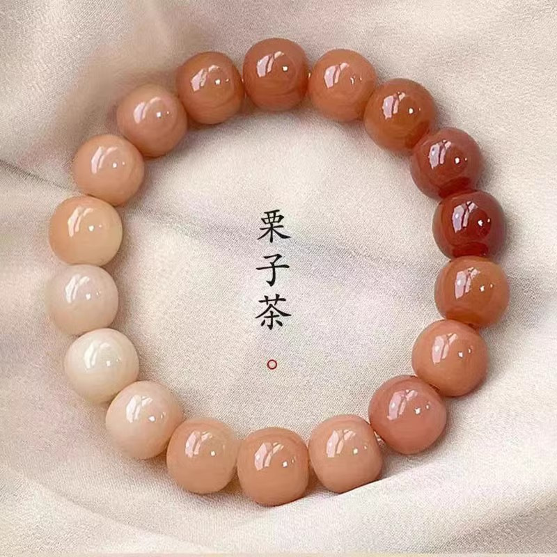 Hochwertige natürliche Bodhi-Wurzel-Armbänder für Herren und Damen, Bodhi-Samen Yuanshan Dai Retro-Stil handgewickelte Armbänder mit weichen Perlen