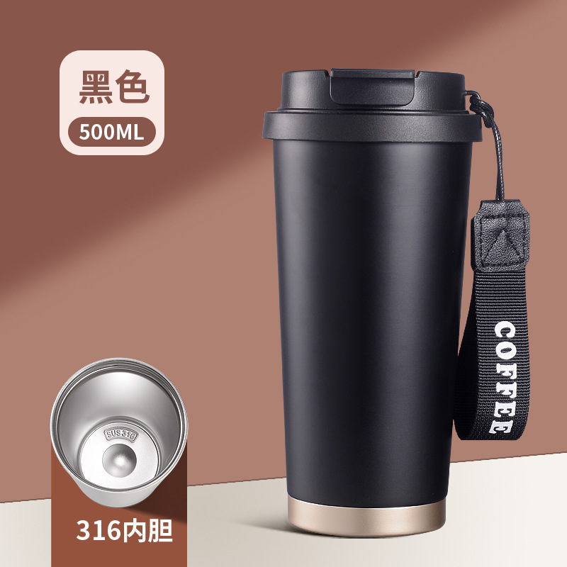Kaffeetasse 316 Edelstahl Thermosbecher Hochwertige Wasserflasche für Herren und Damen Luxusqualität Geschenkthermosbecher Custom - 9