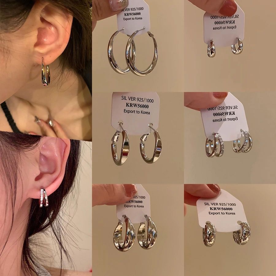 S925 Silver Hoop Earrings for Women