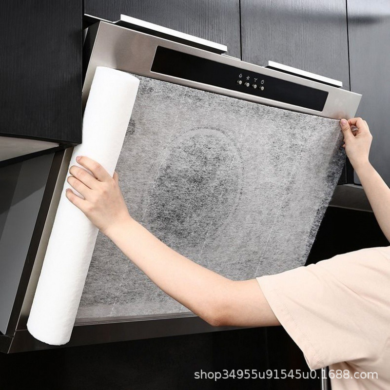 Kitchen range hood oil-proof cover grease absorbent film Japanese grease absorbent paper filter disposable side suction grease absorbent cotton