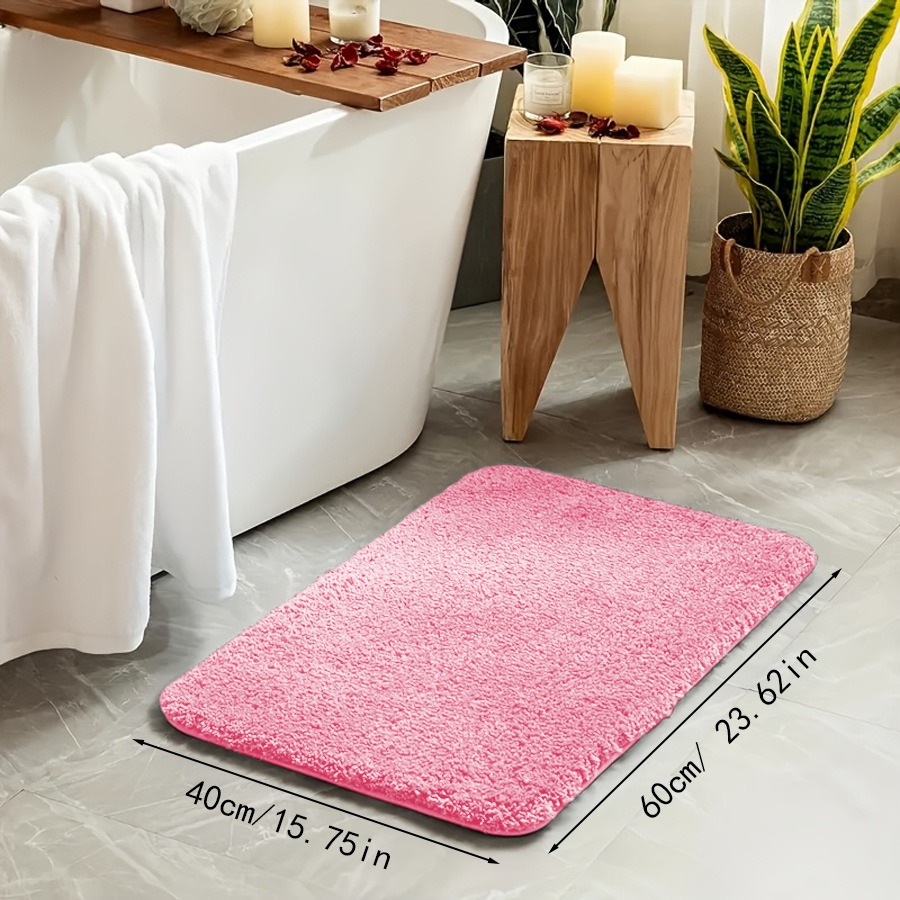 Rutschfester Badteppich mit Langflor, saugfähig, für Eingang und Toilette