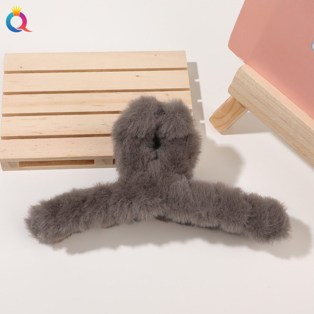 Qiyue sınır ötesi peluş saç tokası büyük peluş saç tokası saç köpekbalığı klip kadın saç kapmak şapkalar saç aksesuarları toptan - 9