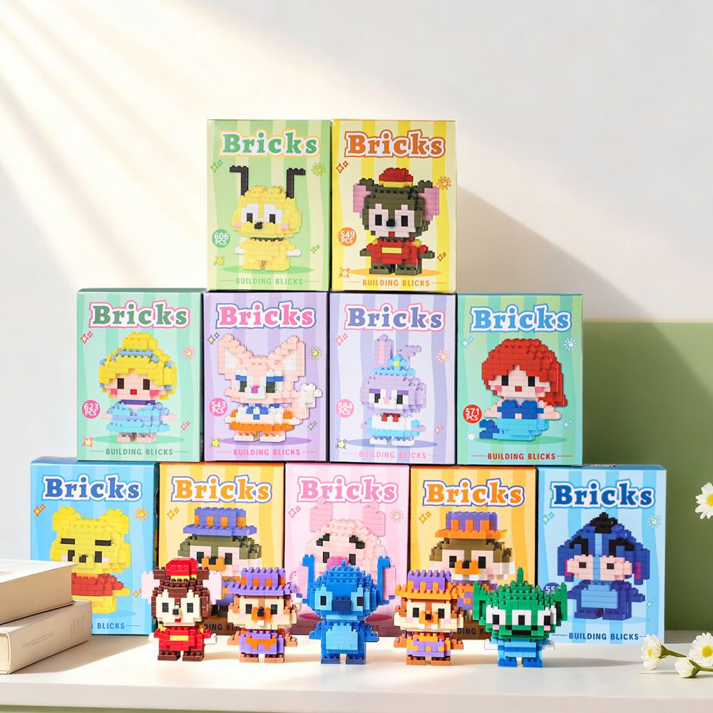 Building Block Toy Cartoon Figurine, Boys Educational Assembly