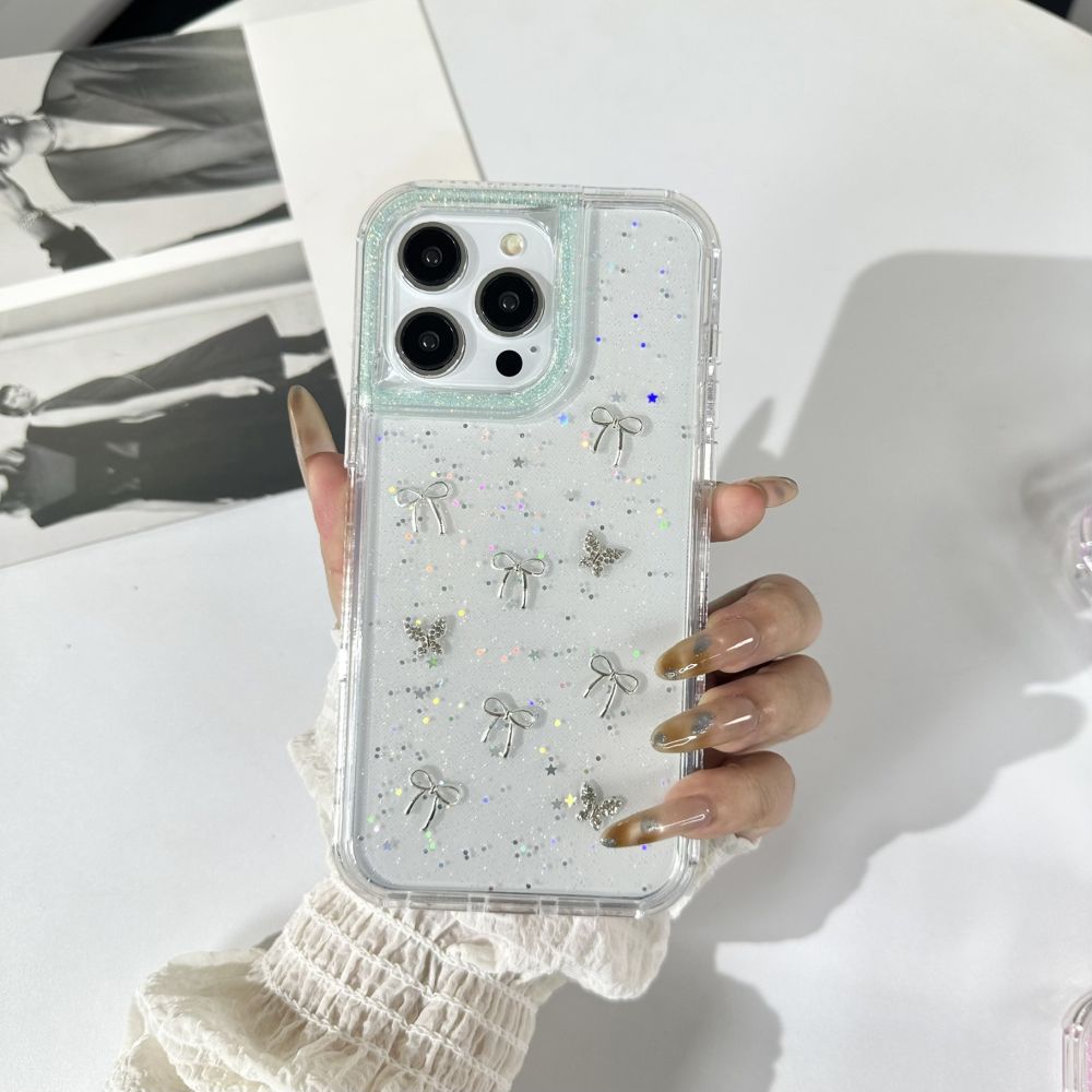 Phone case for ZTE BLADE A35, sweet style, glitter finish