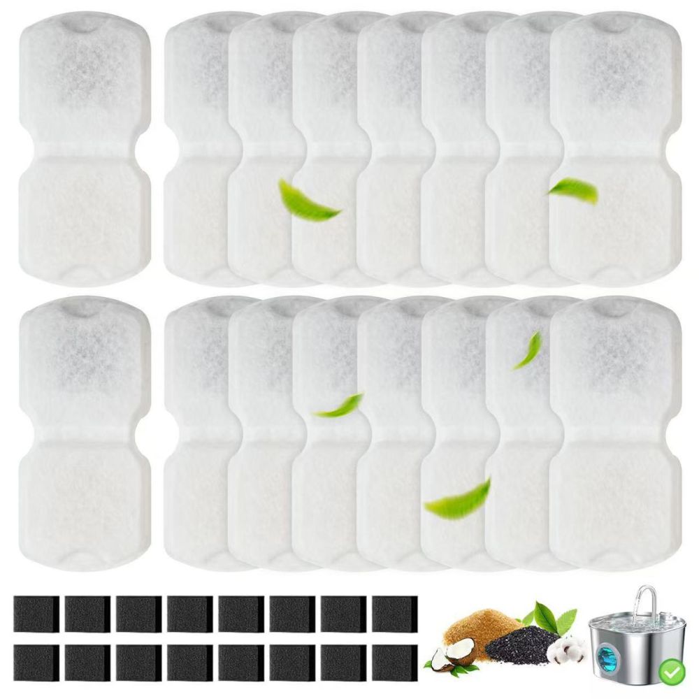 Pet Water Fountain Filter with Activated Carbon Filter Cotton for Cats and Dogs