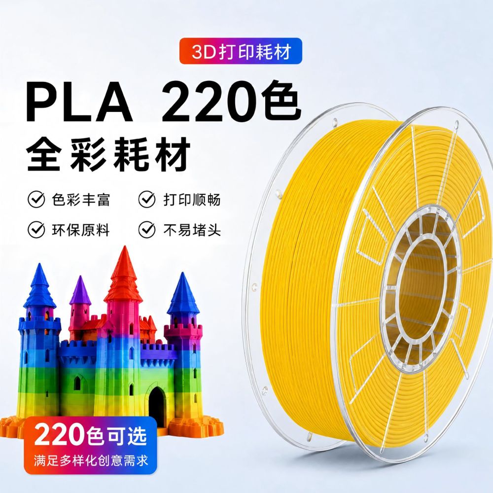 Hersteller-Direktverkauf 3D-Druck-Filament PLA 220 Farben Vollfarb-Filament ABCDEFG Drucker-Filament 1,75 mm 1 kg