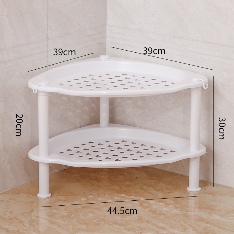 Kitchen Storage Rack Floor-Standing Multi-Layer Fruit and Vegetable Seasoning Organizer Bathroom Basin Bucket Triangle Storage Shelf - 7