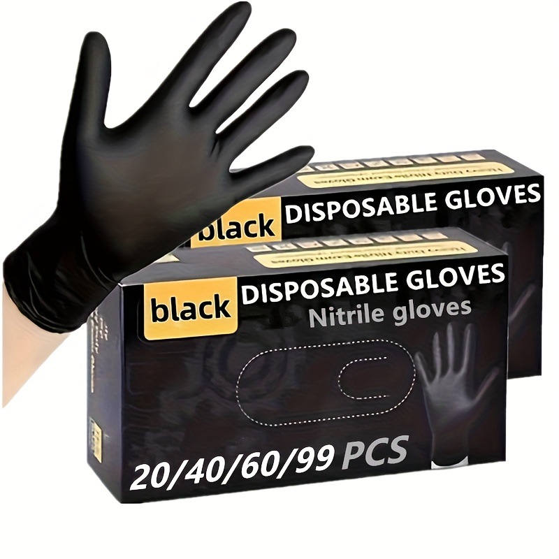 Cross-border disposable nitrile gloves black English compound nitrile Nitrile gloves Shein Temu dropshipping
