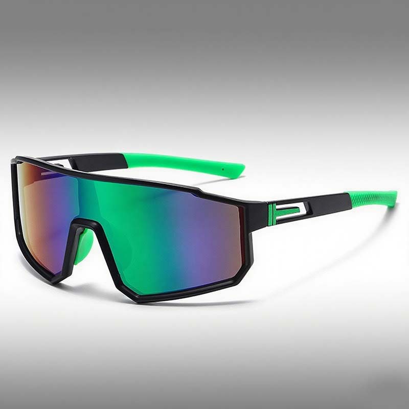 Neue Sunglasses Sports-Sonnenbrille polarisiert Regenbogenfarben Unisex einteilige Sonnenbrille Outdoor-Großrahmen-Windsicherungsbrille 3058 - 9