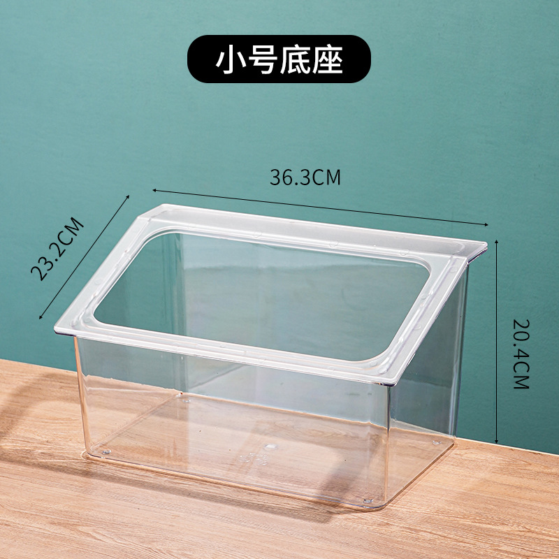Food grade transparent PC portion plate 1/6 jam box milk tea shop special spice box plastic fractional box shelf - 7