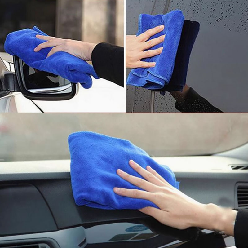 Toptan araba yıkama havlusu mikrofiber kalınlaştırılmış araba havlusu kare havlu emici bez çok fonksiyonlu genişletilmiş araba havlusu