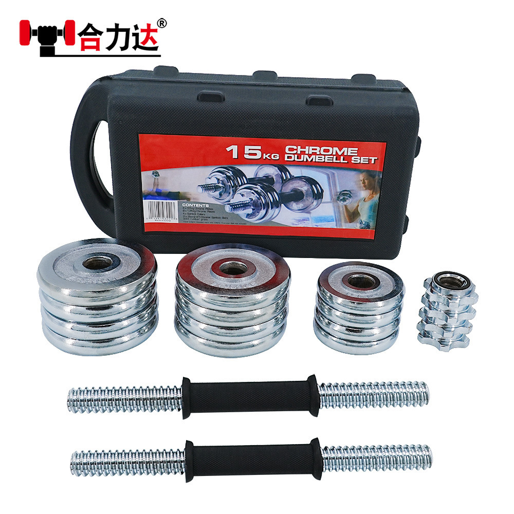 Dumbbell set 50 kg, painted electroplated