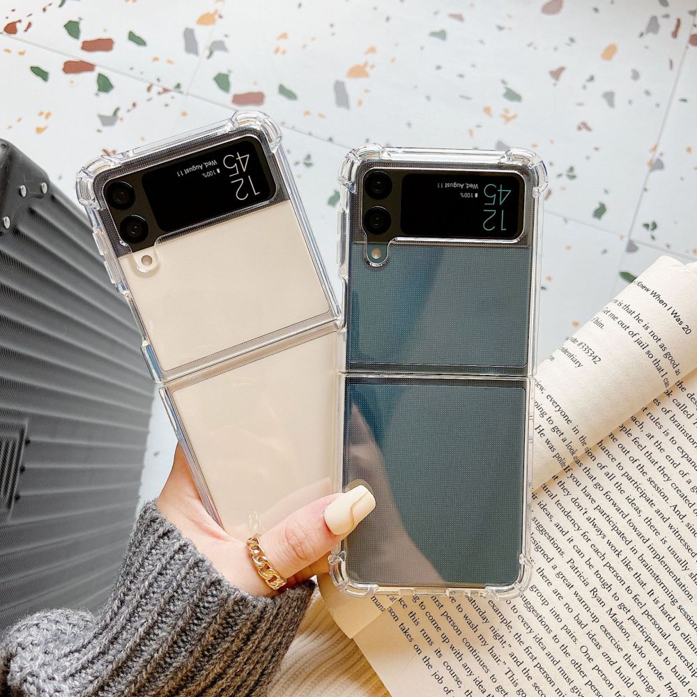Samsung zflip4 cep telefonu kılıfı için uygun yeni model TPU şeffaf cep telefonu kılıfı anti-düşme Galaxy 4 katlanabilir koruyucu kılıf - 1