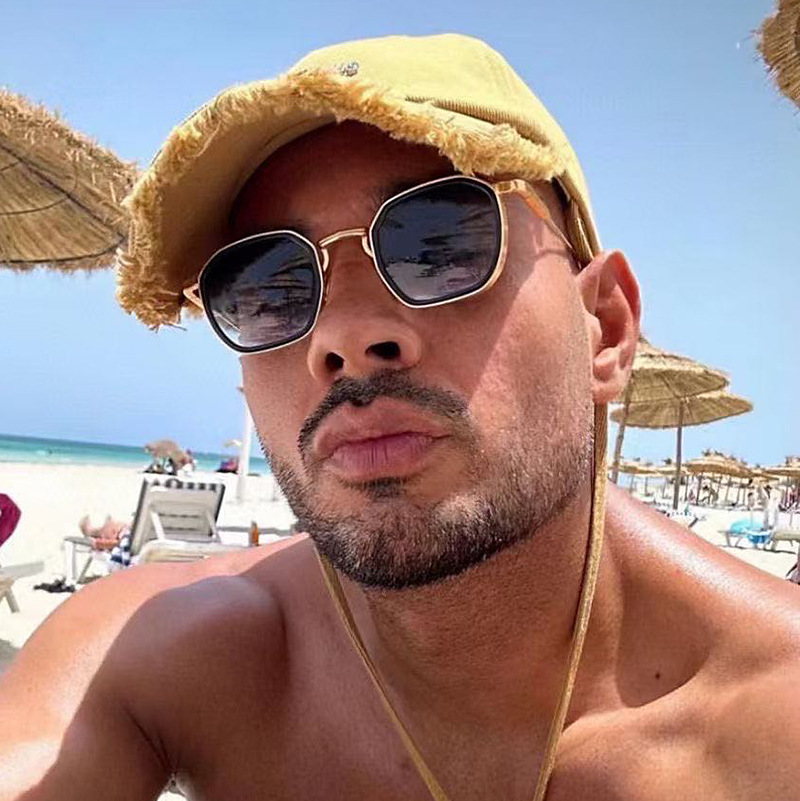 New Men's Sunglasses Sun Protection European and American Fashion Square Frame Personalized Simple Sunglasses Men Cross-border Wholesale sunglasses