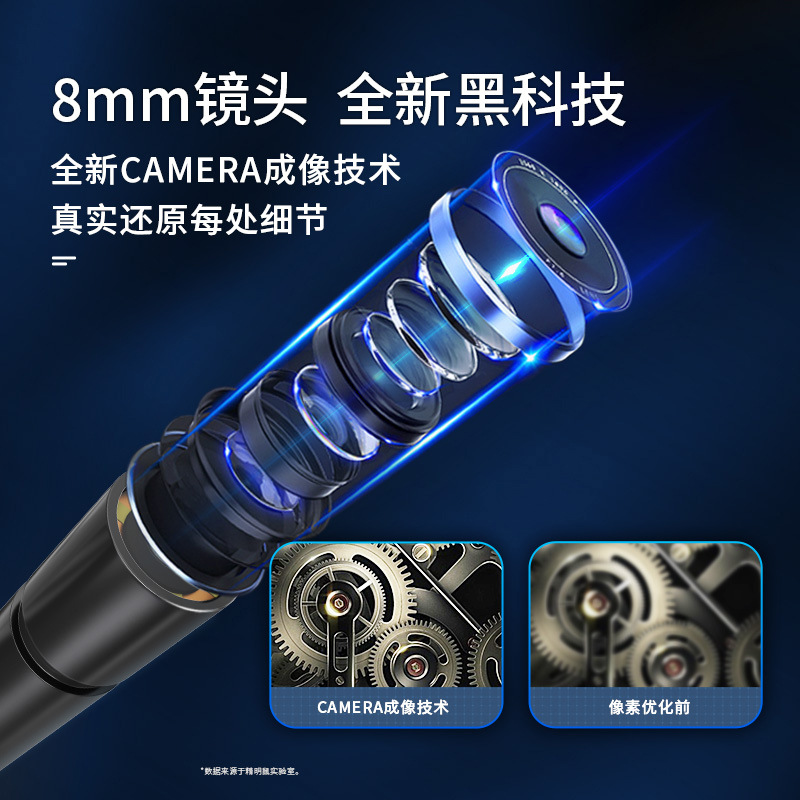 Smart Mouse Endoscope NF-613-1 Meter Repair HD Camera Industrial Flexible Pipe Detector Waterproof.
