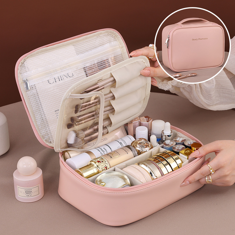 Portable Detachable Cosmetic Bag, Large Capacity Waterproof - 1