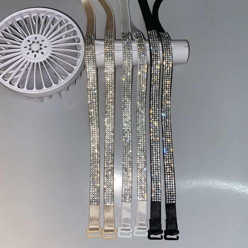 Rhinestone Elastic Detachable Bra Straps